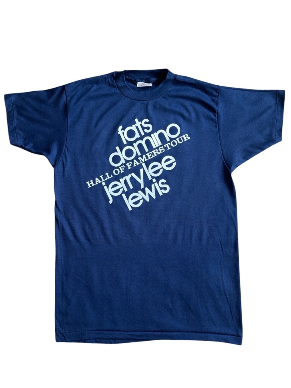 Vintage 1986 Fats Domino and Jerry Lee Lewis Hall of Famers Tour Shirt